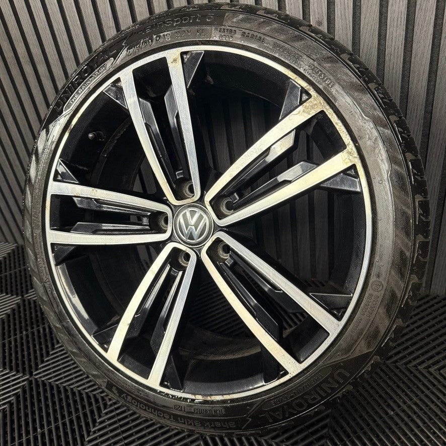 1X 18'' GENUINE VW GOLF GTD SEVILLE GT GTI MK7 ALLOY WHEEL TYRE 5G0601025CM