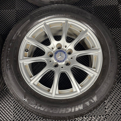 16'' GENUINE MERCEDES C CLASS W205 SILVER ALLOY WHEELS TYRES ALLOYS A2054012400