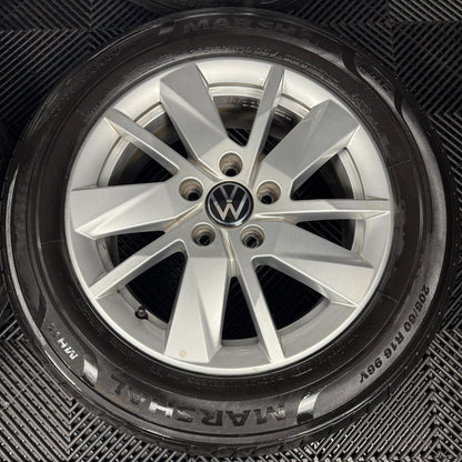 16'' GENUINE VW CADDY VIENNA ALLOY ALLOYS WHEELS TYRES 2K7601025