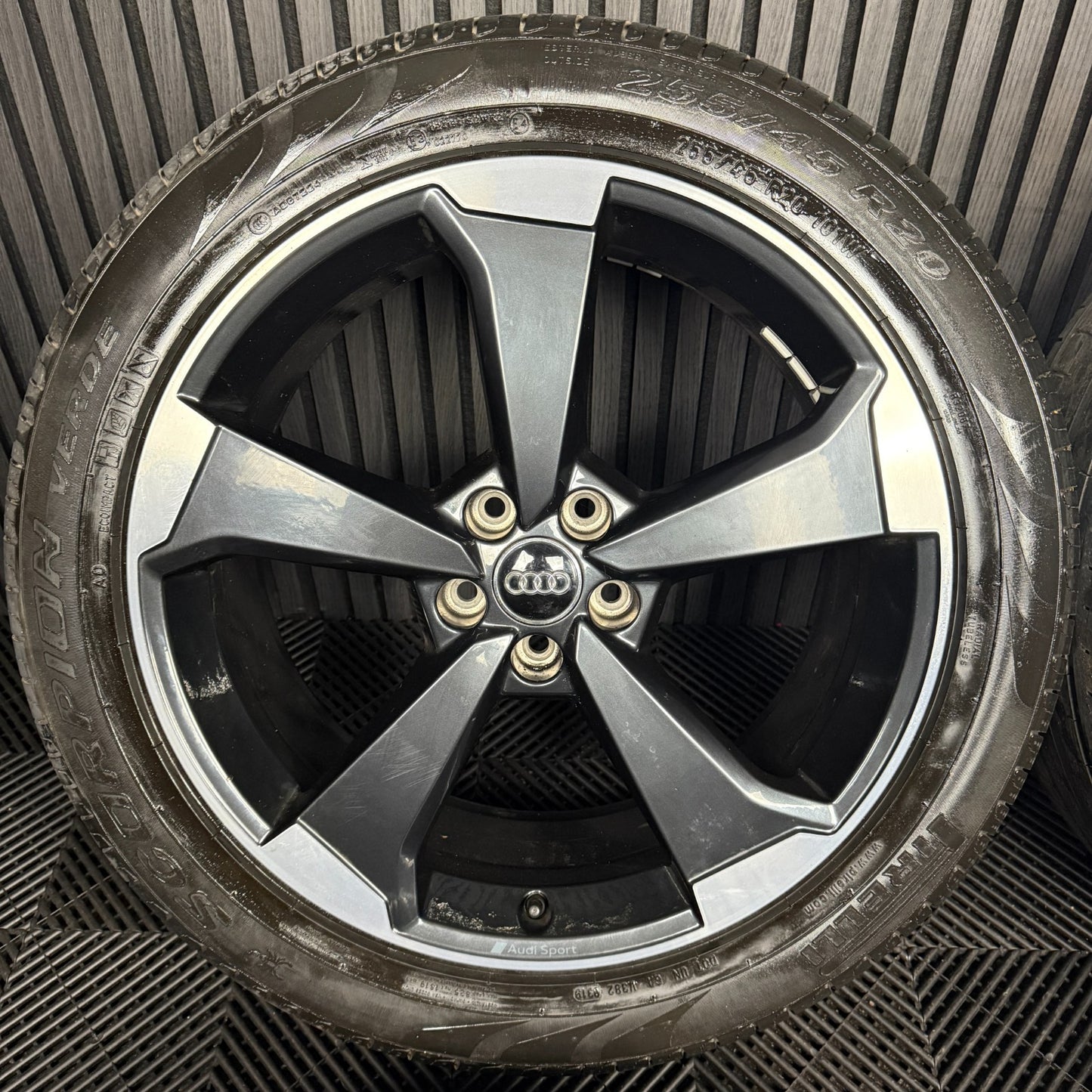 20'' GENUINE AUDI Q5 S LINE ROTOR BLACK EDITION ALLOY WHEELS TYRES 80A601025AQ