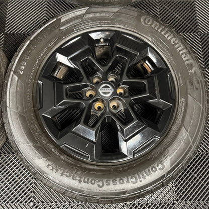 18'' GENUINE NISSAN NAVARA D40 NP300 BLACK ALLOY WHEELS TYRES ALLOYS 5JU3A