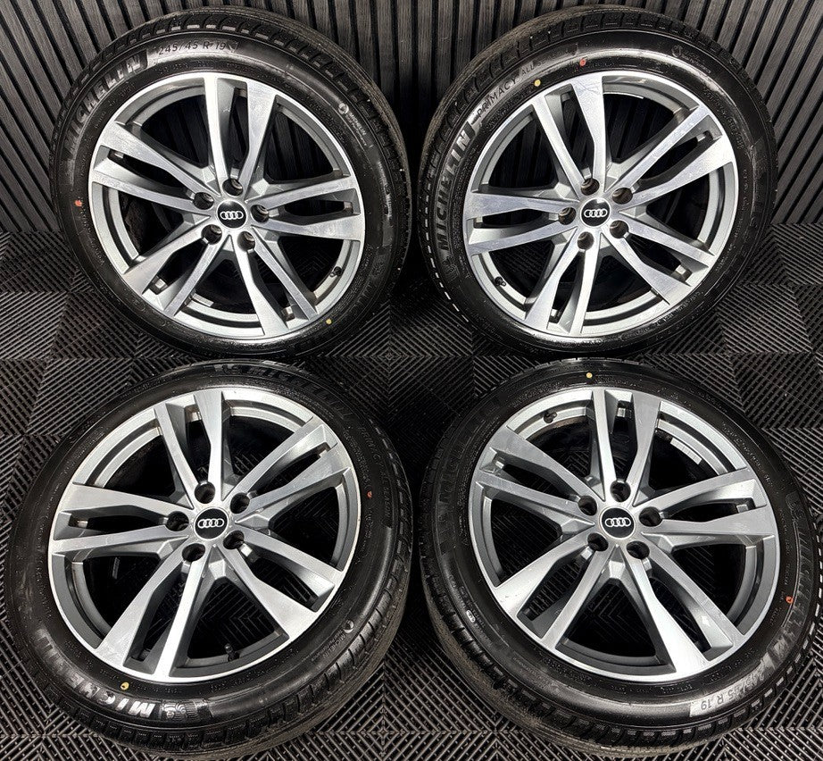 19'' Audi A6 C8 S Line 5 Double Spoke Alloy Wheels Tyres 4K0601025H Genuine