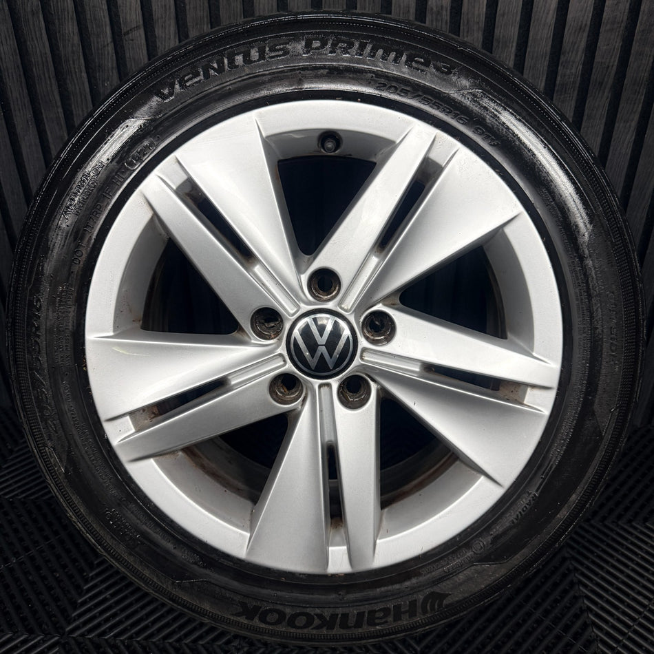 1X 16'' VW Golf MK8 Norfolk Alloy Wheel Tyre GT Single 5H0601025 Genuine