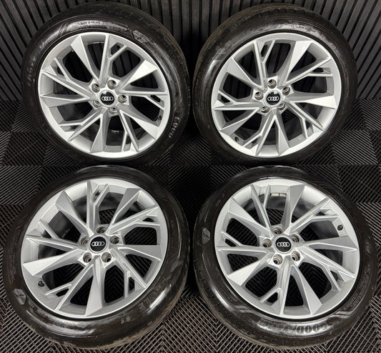 18" GENUINE AUDI A5 SILVER MULTISPOKE ALLOY WHEELS ALLOYS TYRES 8W0601025FM