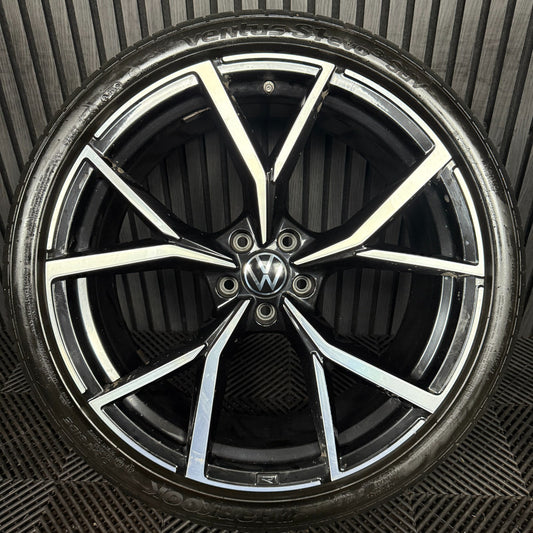 1X 21'' GENUINE VW TIGUAN ESTORIL R BLACK DC ALLOY TYRE WHEEL 5NA601025AK