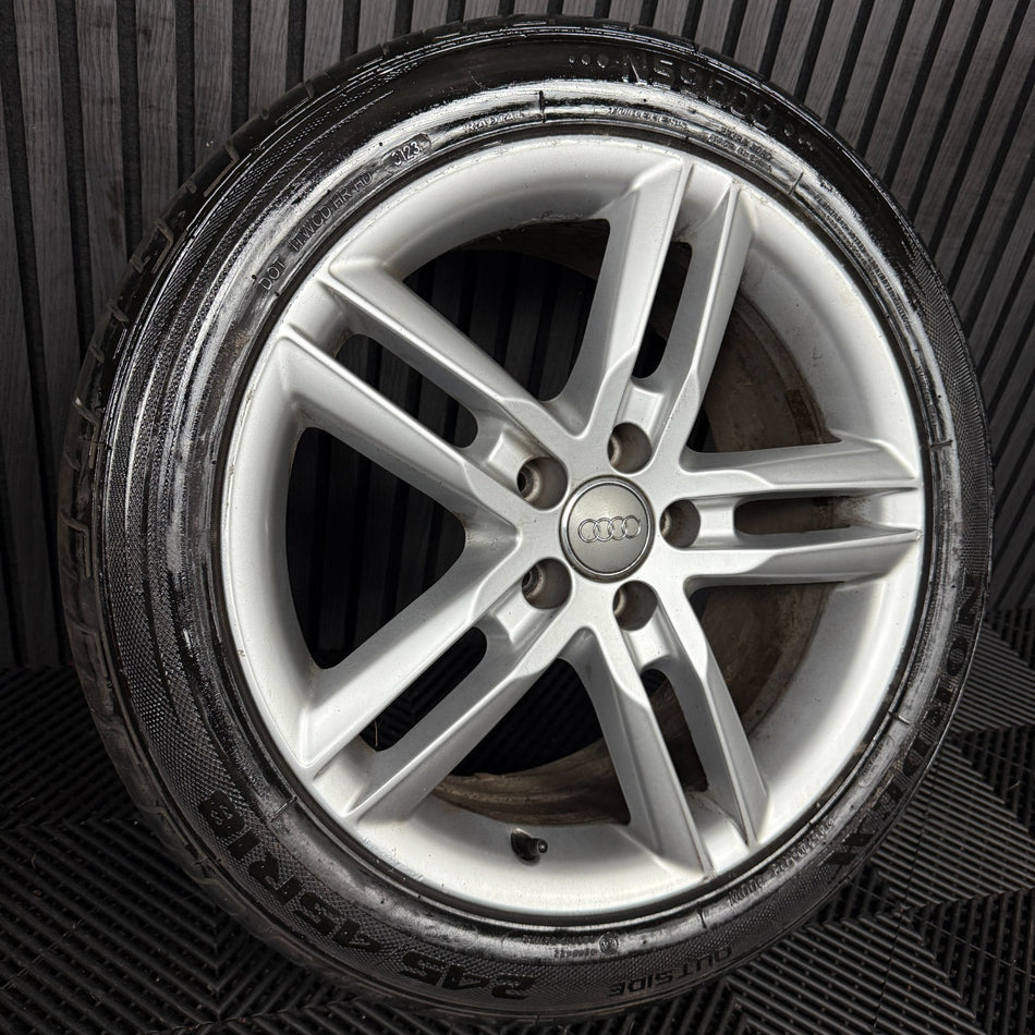 1X 18'' GENUINE AUDI A6 C7 S LINE SILVER ALLOYS WHEELS TYRES 4G0601025BL