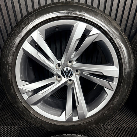 19'' VW Tiguan R Line Valencia Grey Alloy Wheels Tyre Alloys 5NA601025AG Genuine
