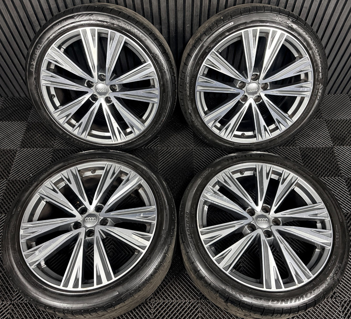 20'' Audi A6 C8 S Line 5 Double Spoke Alloy Wheels Tyres 4K0601025J Genuine