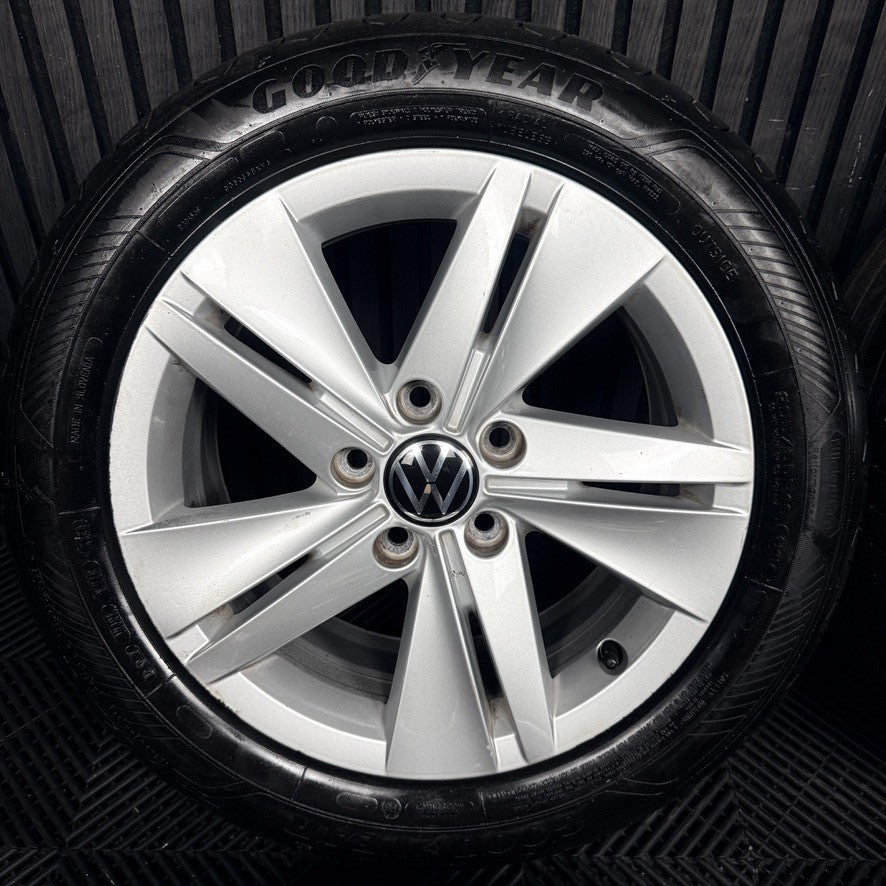 16’’ VW Golf Mk8 Norfolk Mk7 Mk6 Alloy Wheels Tyres 5H0601025 Genuine