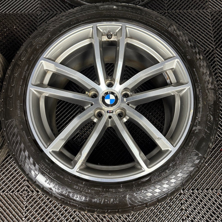 18" GENUINE BMW 5 SERIES 4 662 GREY DC M SPORT G30 G31 ALLOY WHEELS TYRES ALLOYS