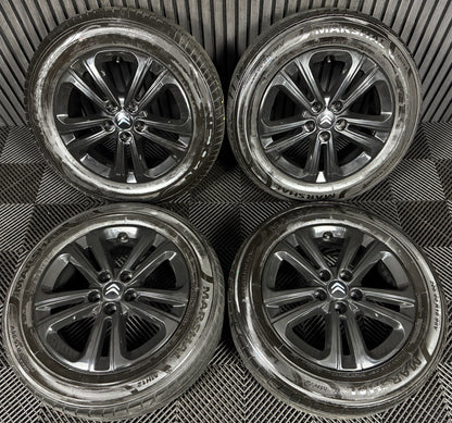 16'' GENUINE CITROEN BERLINGO BLACK ALLOY WHEELS ALLOYS TYRES 5X108