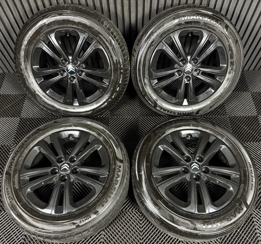 16'' GENUINE CITROEN BERLINGO BLACK ALLOY WHEELS ALLOYS TYRES 5X108