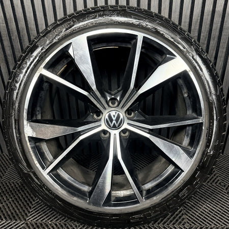 1X 20'' VW Tiguan Misano R Line 5NA601025AH Black DC Alloy Tyre Wheel Genuine