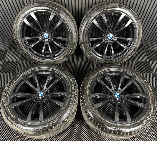 20'' GENUINE BMW X5 F15 469 X6 F16 BLACK M SPORT ALLOY WHEELS TYRES ALLOYS