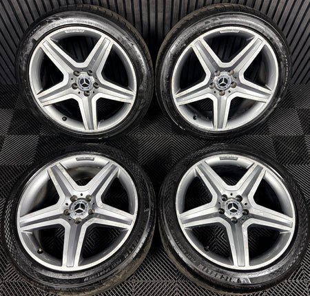 19'' AMG Mercedes GLA Silver 5 Spoke Wheels Tyres Alloys A156401600 Genuine