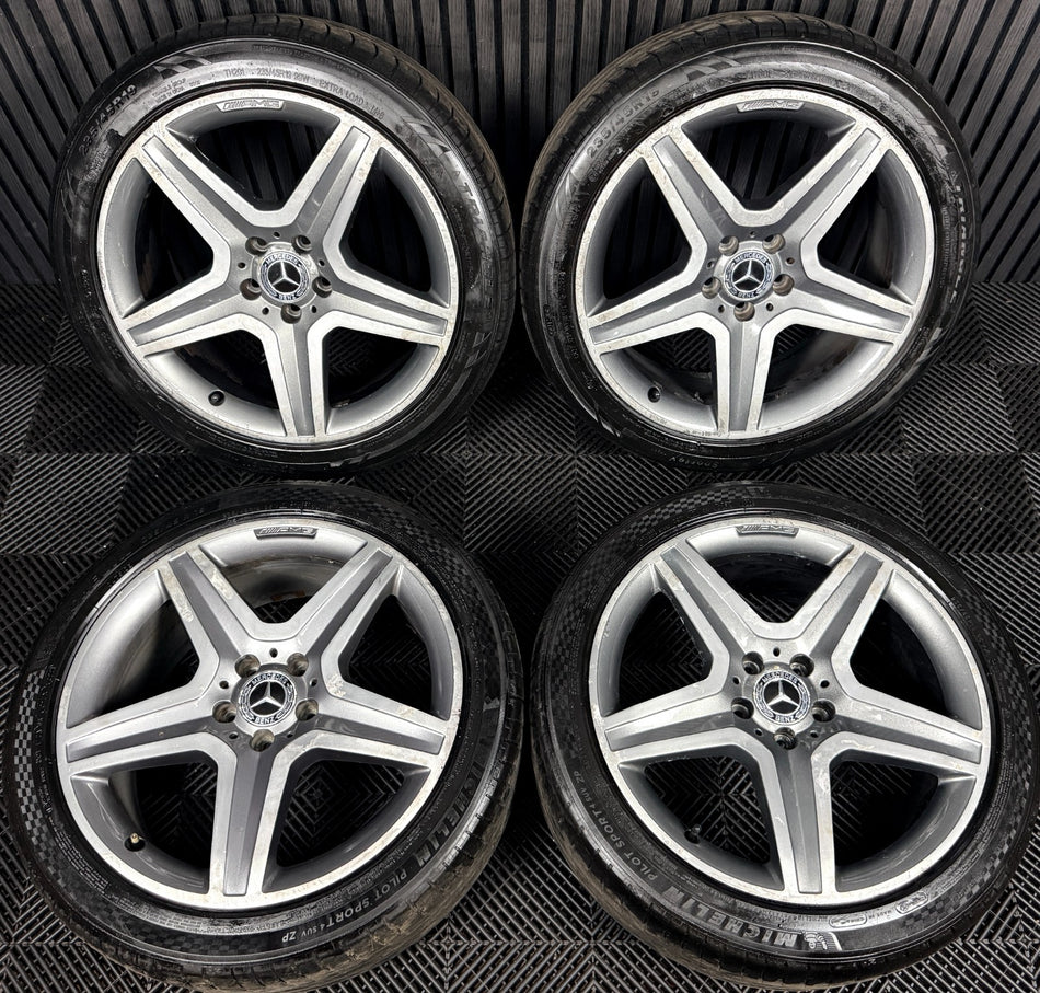 19'' AMG Mercedes GLA Silver 5 Spoke Wheels Tyres Alloys A156401600 Genuine