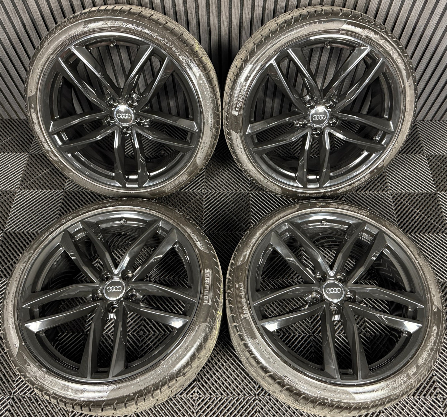 20'' GENUINE AUDI A6 S LINE BLACK EDITION C7 ALLOYS WHEELS TYRES 4G9601025M