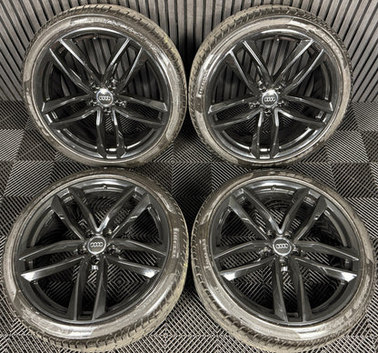 20'' GENUINE AUDI A6 S LINE BLACK EDITION C7 ALLOYS WHEELS TYRES 4G9601025M