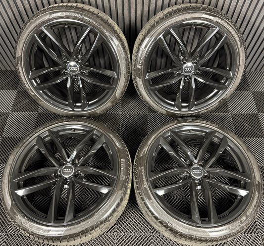 20'' GENUINE AUDI A6 S LINE BLACK EDITION C7 ALLOYS WHEELS TYRES 4G9601025M