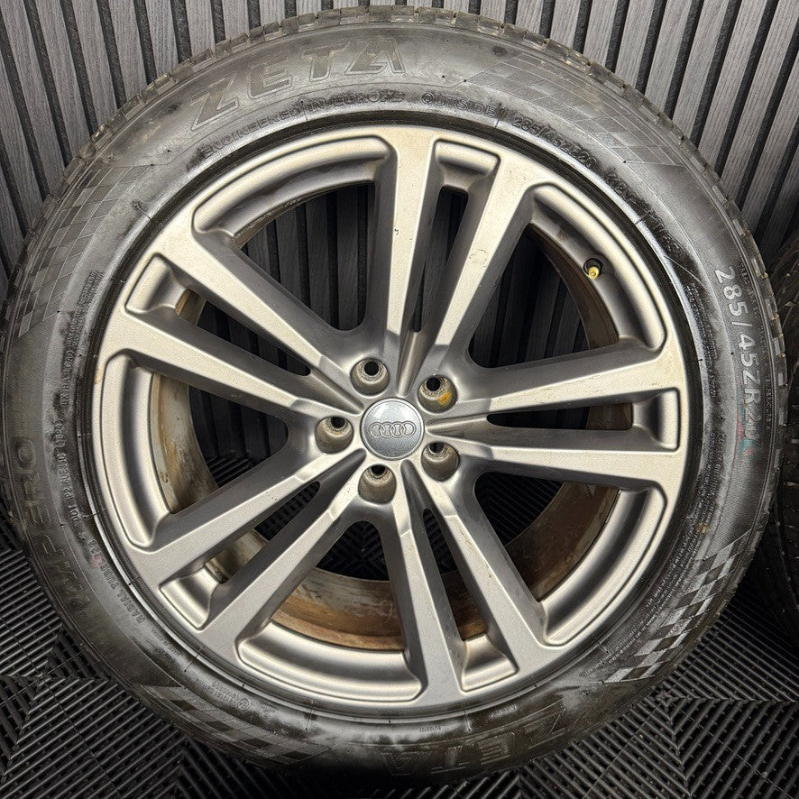 20'' GENUINE AUDI Q7 S LINE 5 DOUBLE SPOKE ALLOY WHEELS ALLOYS TYRES 4M0601025H
