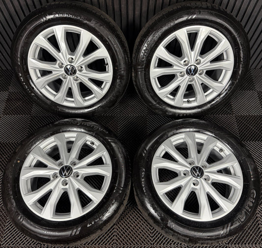 17'' GENUINE VW CADDY MK5 BARAHONA SILVER ALLOYS WHEELS TYRES 2K7601025A