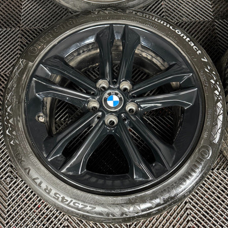 17'' GENUINE BMW 1 SERIES 2 F40 F41 F44 149 BLACK ALLOY WHEELS TYRES 6856087