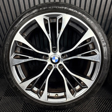 21'' BMW X5 F15 X6 F16 Style 599 Grey DC M Sport Alloy Wheels Tyres Genuine