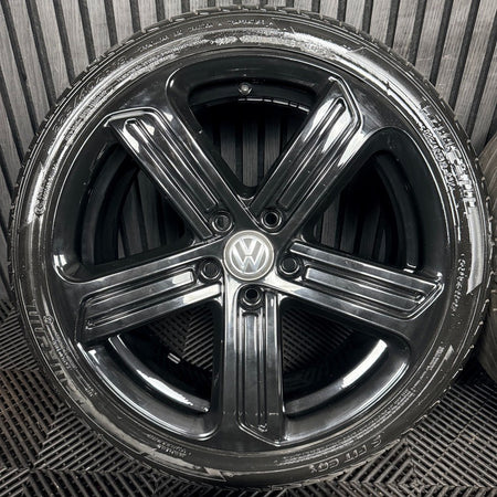 18" VW Golf Cadiz R Black GTI GTD GT Mk7 Alloy Wheel Tyres 5G0601025AG Genuine