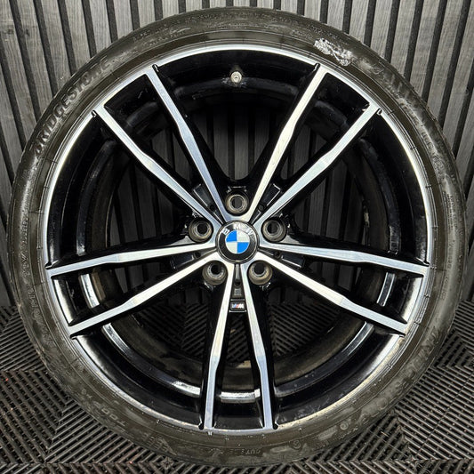 1X 19" GENUINE BMW 3 SERIES 791 M SPORT 4 G20 BLACK DC ALLOY WHEEL 8089892 FRONT