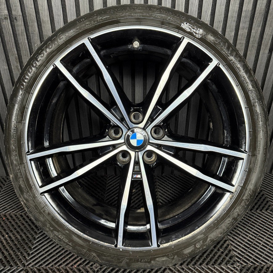 1X 19" GENUINE BMW 3 SERIES 791 M SPORT 4 G20 BLACK DC ALLOY WHEEL 8089892 FRONT