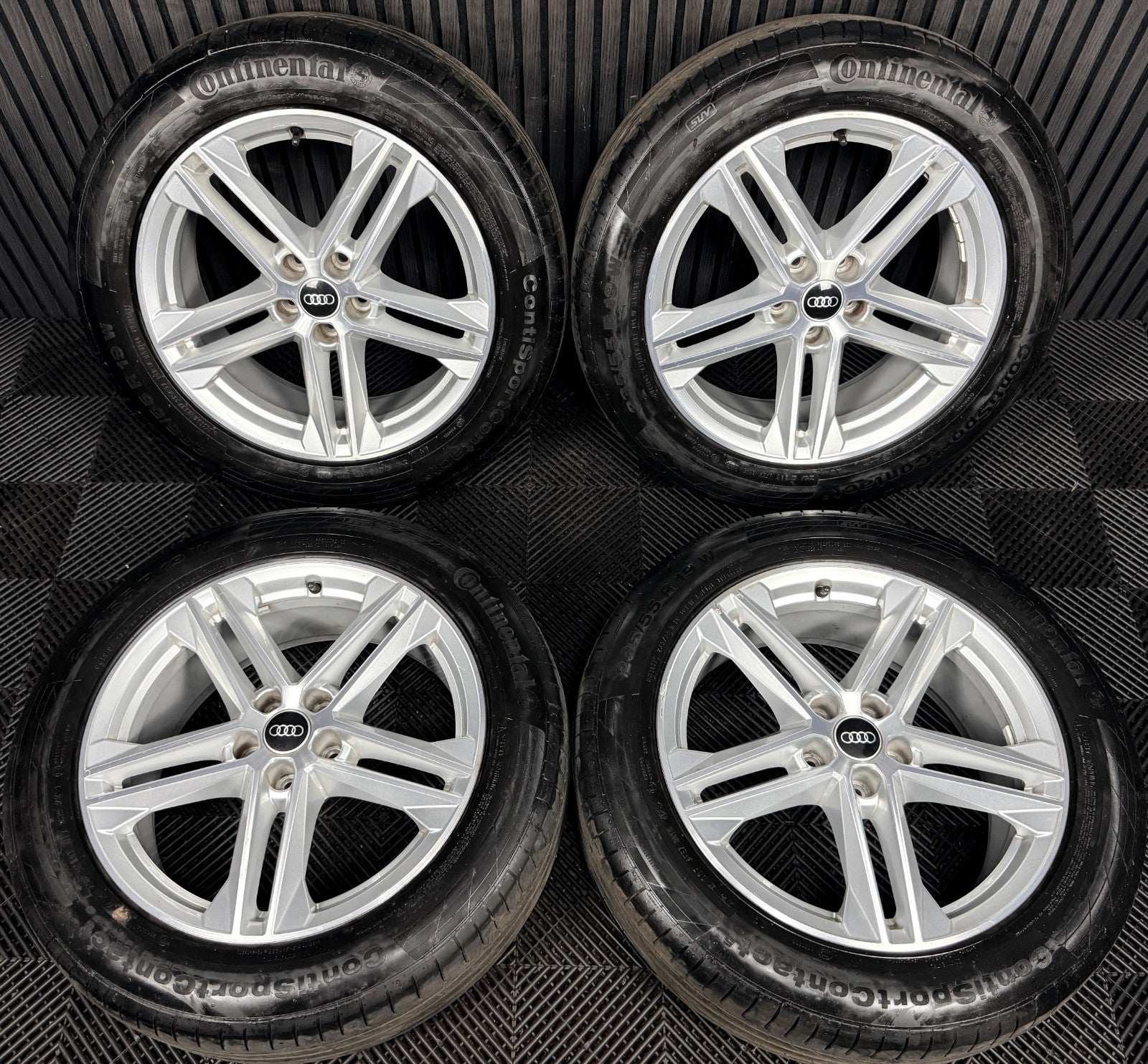 19'' Audi Q5 5 Double Spoke S Line Alloy Wheels Tyres 5X112 80A601025G Genuine