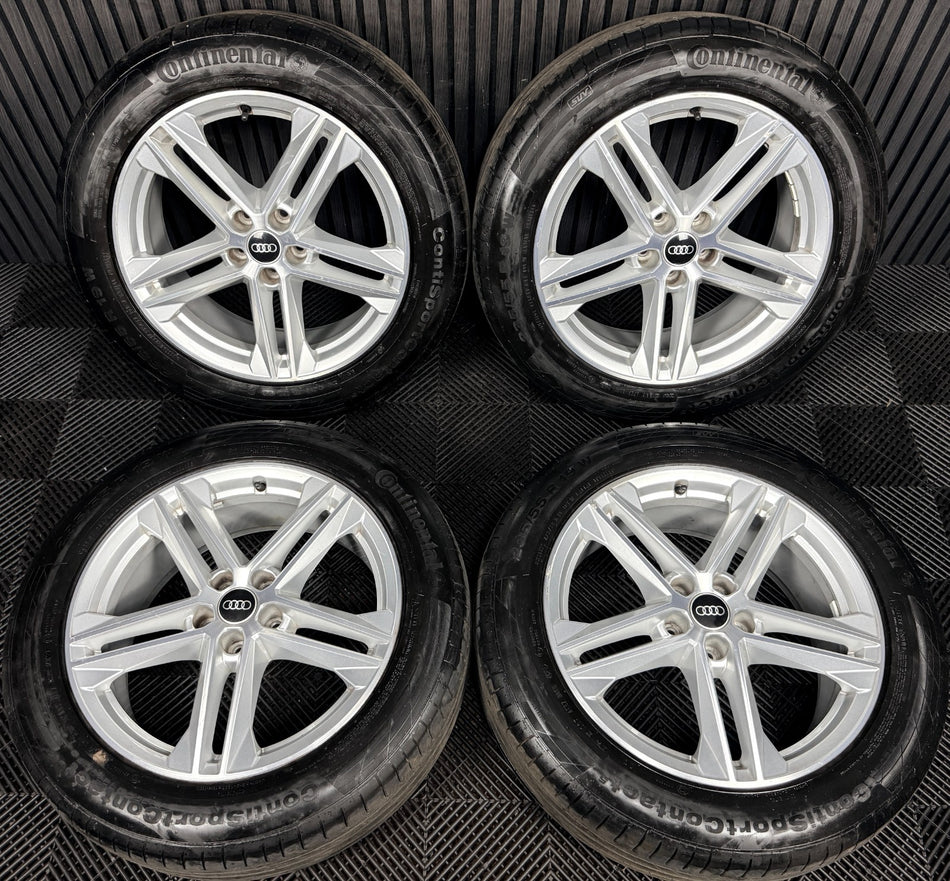 19'' Audi Q5 5 Double Spoke S Line Alloy Wheels Tyres 5X112 80A601025G Genuine