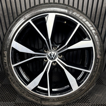 1X 20'' VW Tiguan Misano R Line 5NA601025AH Black DC Alloy Tyre Wheel Genuine