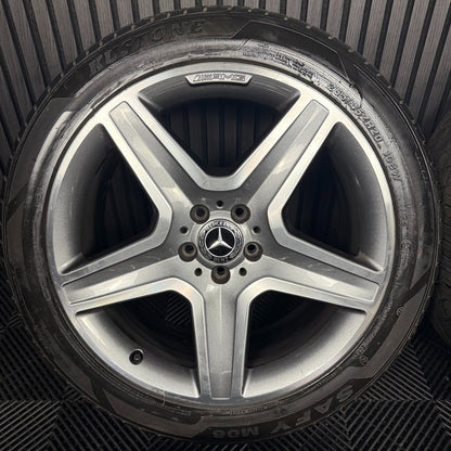 20'' GENUINE MERCEDES AMG 5 SPOKE ML GLE GREY DC ALLOY WHEELS TYRES A1664012002