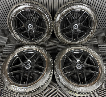 19'' GENUINE MERCEDES AMG GLC COUPE BLACK SPORT ALLOY WHEELS WINTER TYRES 5X112