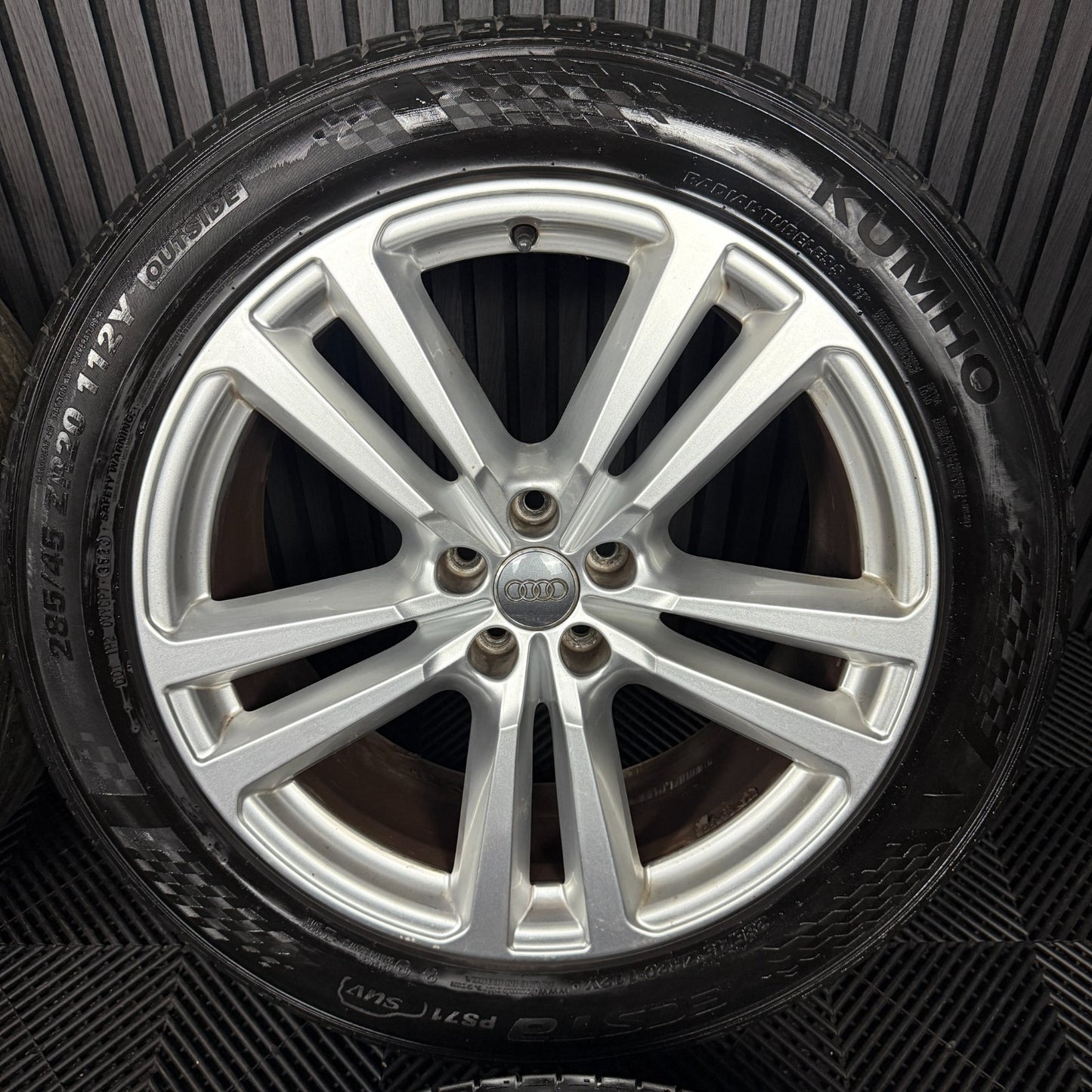 20'' GENUINE AUDI Q7 S LINE 5 DOUBLE SPOKE ALLOY WHEELS ALLOYS TYRES 4M0601025H