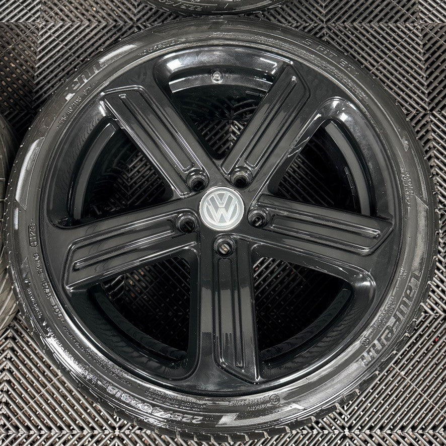18" VW Golf Cadiz R Black GTI GTD GT Mk7 Alloy Wheel Tyres 5G0601025AG Genuine