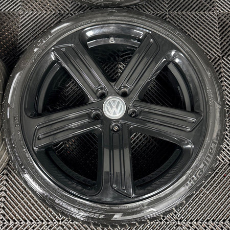 18" VW Golf Cadiz R Black GTI GTD GT Mk7 Alloy Wheel Tyres 5G0601025AG Genuine
