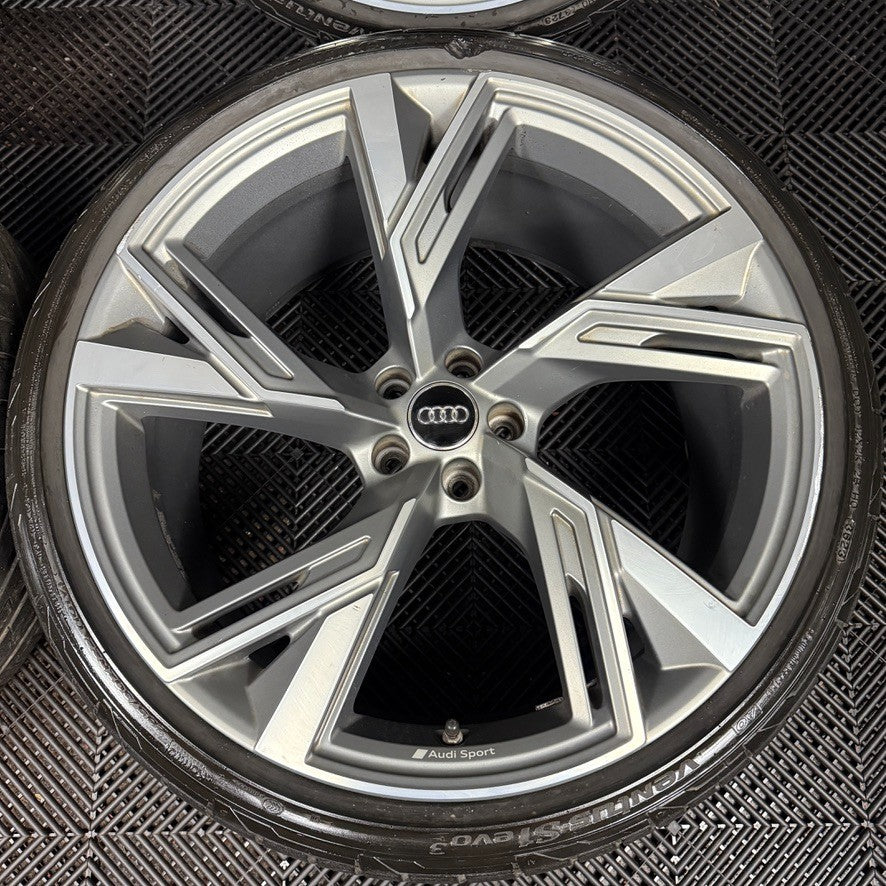 22" GENUINE AUDI RS6 RS7 TRAPEZ 4K RS 5 SPOKE ALLOY WHEELS TYRES 4K0601025S