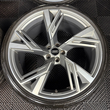 22" GENUINE AUDI RS6 RS7 TRAPEZ 4K RS 5 SPOKE ALLOY WHEELS TYRES 4K0601025S