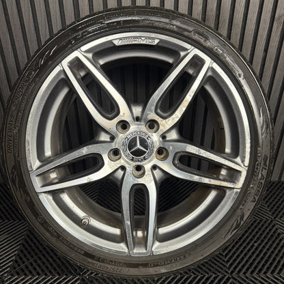 1X 18'' GENUINE AMG MERCEDES A B CLASS CLA GREY DC ALLOY WHEEL TYRE A1764010700