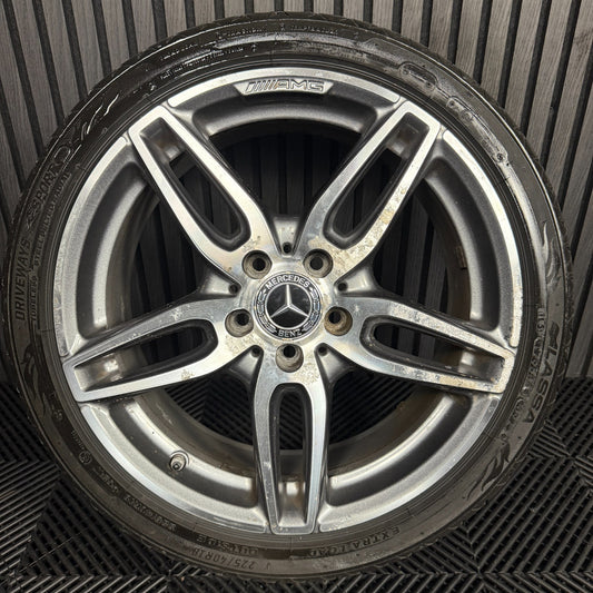 1X 18'' GENUINE AMG MERCEDES A B CLASS CLA GREY DC ALLOY WHEEL TYRE A1764010700