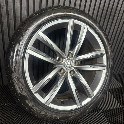 1X 18'' GENUINE VW PASSAT R LINE B8 DARTFORD GT GTE ALLOY WHEEL TYRE 3G0601025K