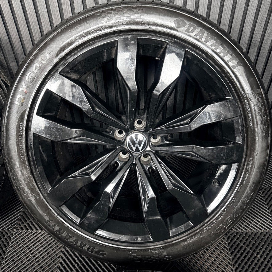 21'' VW Touareg Suzuka Black R Line Alloy Wheels Tyres Q7 760601025D Genuine