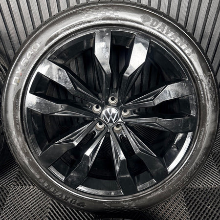 21'' VW Touareg Suzuka Black R Line Alloy Wheels Tyres Q7 760601025D Genuine
