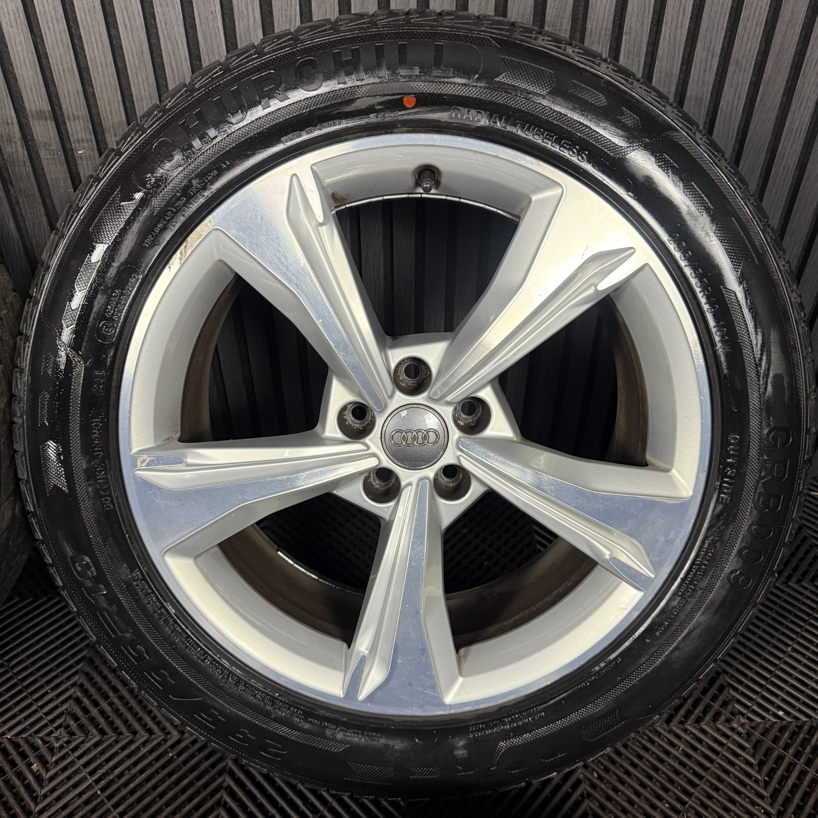 19'' GENUINE AUDI Q5 5 SPOKE S LINE ALLOY WHEEL TYRES 5X112 SPEEDLINE 80A601025E