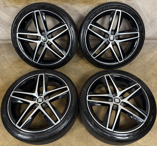 18'' GENUINE SEAT IBIZA 6F FR ALLOY WHEELS ALLOYS TYRES 5X100 6F0601025E
