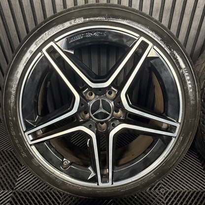 18" GENUINE MERCEDES AMG A CLASS CLA A35 CLA35 BLACK DC WHEELS TYRES ALLOYS W177