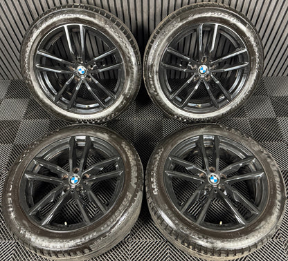 19'' GENUINE BMW X3 X4 G01 G02 698 BLACK M SPORT WHEELS TYRES ALLOYS 8010267