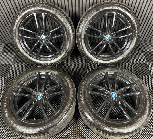 19'' GENUINE BMW X3 X4 G01 G02 698 BLACK M SPORT WHEELS TYRES ALLOYS 8010267